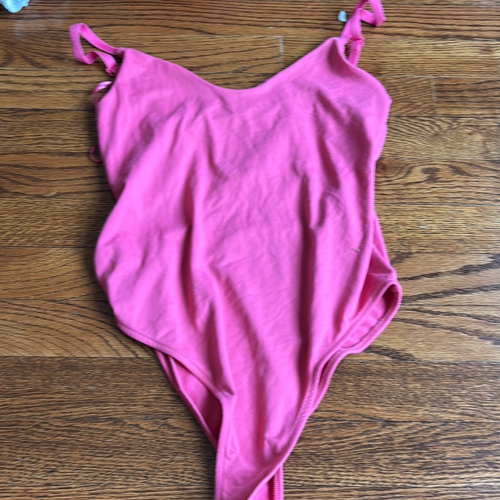 Zara Pink Bodysuit with Scoop Neckline